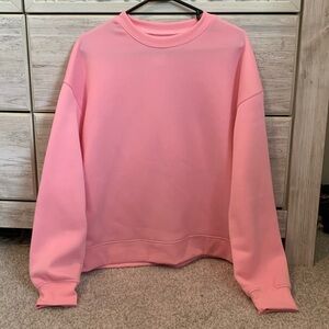 Pink fuzzy hoodie no brand